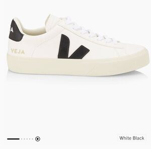 Veja Low-Top White and Black Sneakers size for women 8 for men 6